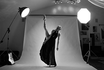 Ballet dancer in studio